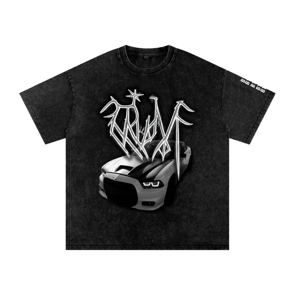 Snow Washed Oversized Cotton T-Shirt