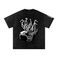 Snow Washed Oversized Cotton T-Shirt