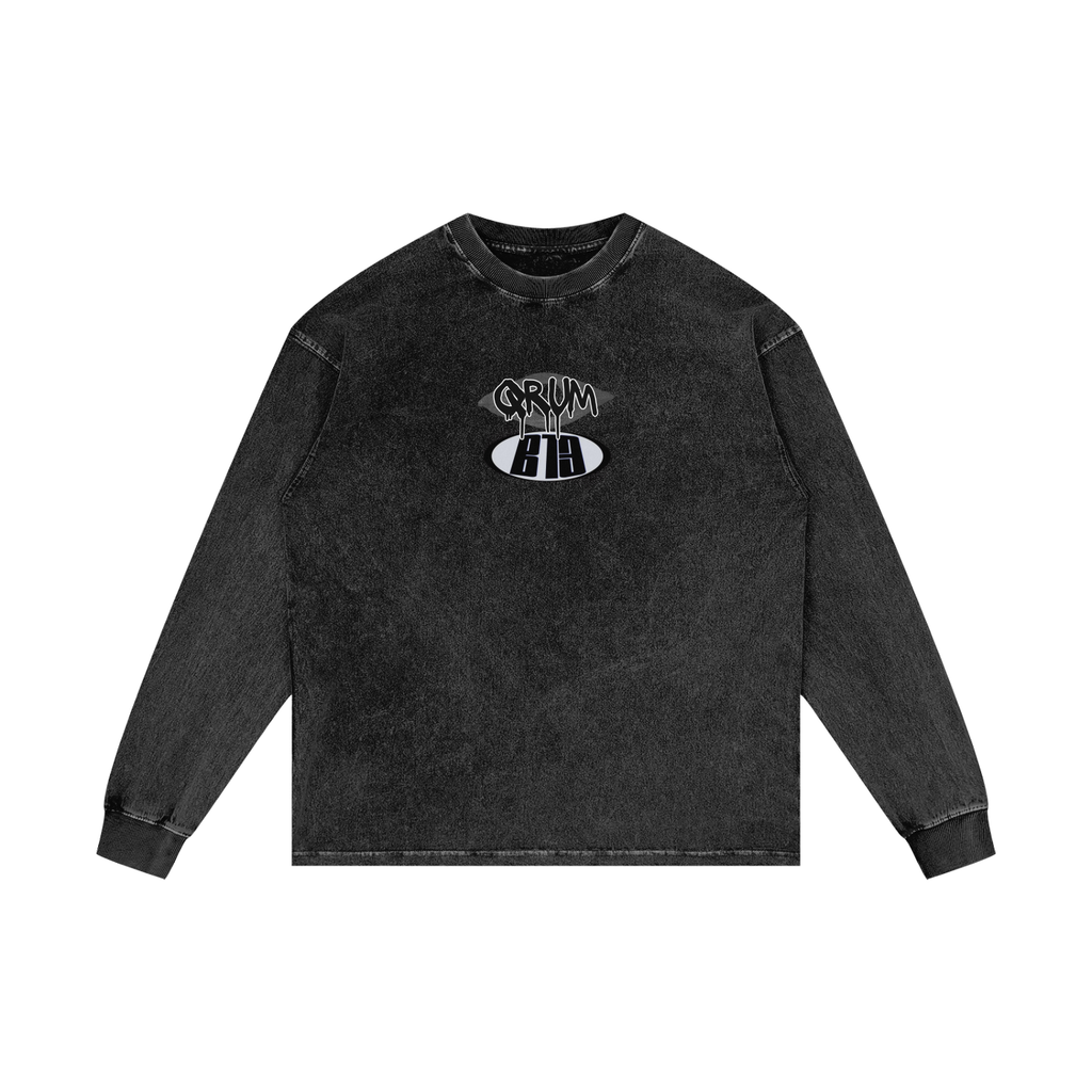 Acid Wash Oversize Long Sleeve T-Shirt