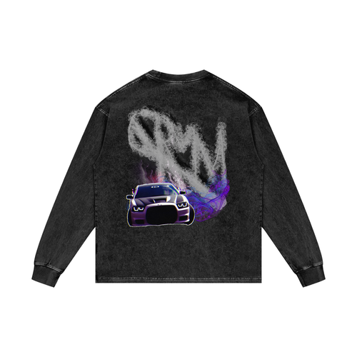 Acid Wash Oversize Long Sleeve T-Shirt